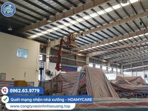 Dịch vụ quét mạng nhện nhà xưởng HOAMYCARE