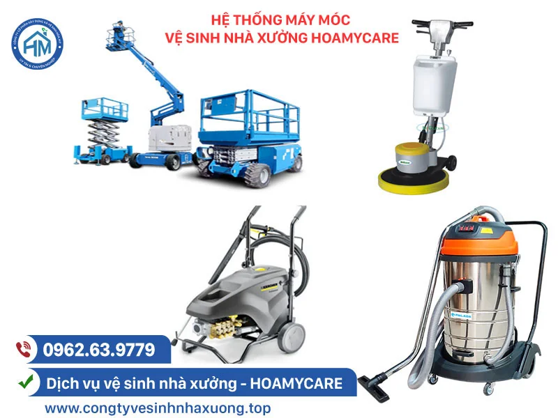 Hệ thống máy móc vệ sinh nhà xưởng HOAMYCARE