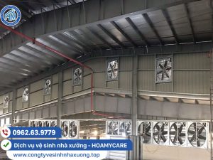 Vệ sinh quạt thông gió công nghiệp nhà xưởng