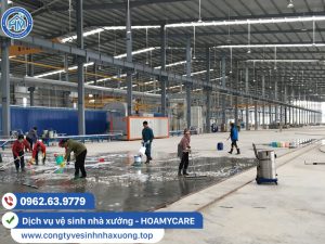 vệ sinh sàn bê tông sau xây dựng