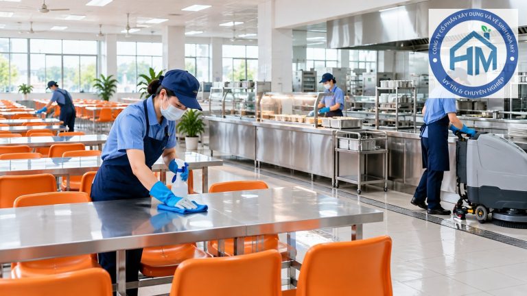 Phạm vi vệ sinh nhà ăn công nhân trong nhà máy
