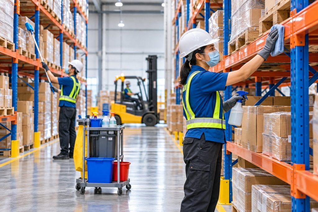 Cách vệ sinh giá kệ kho hàng an toàn, hiệu quả