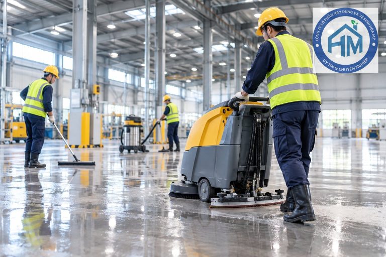 Cách tính giá vệ sinh nhà xưởng theo mét vuông