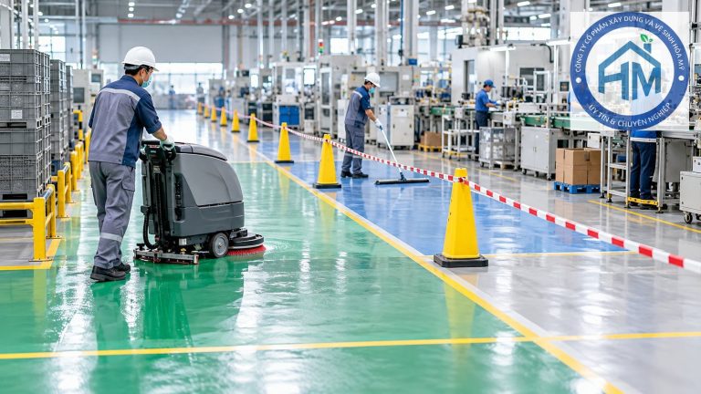 Cách phân vùng vệ sinh nhà xưởng đang sản xuất