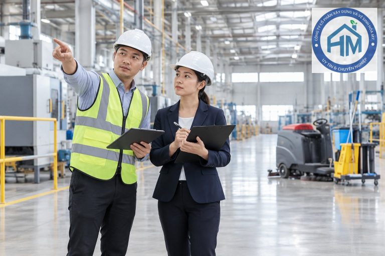 Khảo sát hiện trạng trước khi thuê vệ sinh nhà xưởng