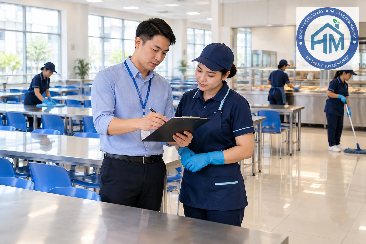 Ảnh minh hoạ: Phạm vi vệ sinh nhà ăn công nhân trong nhà máy