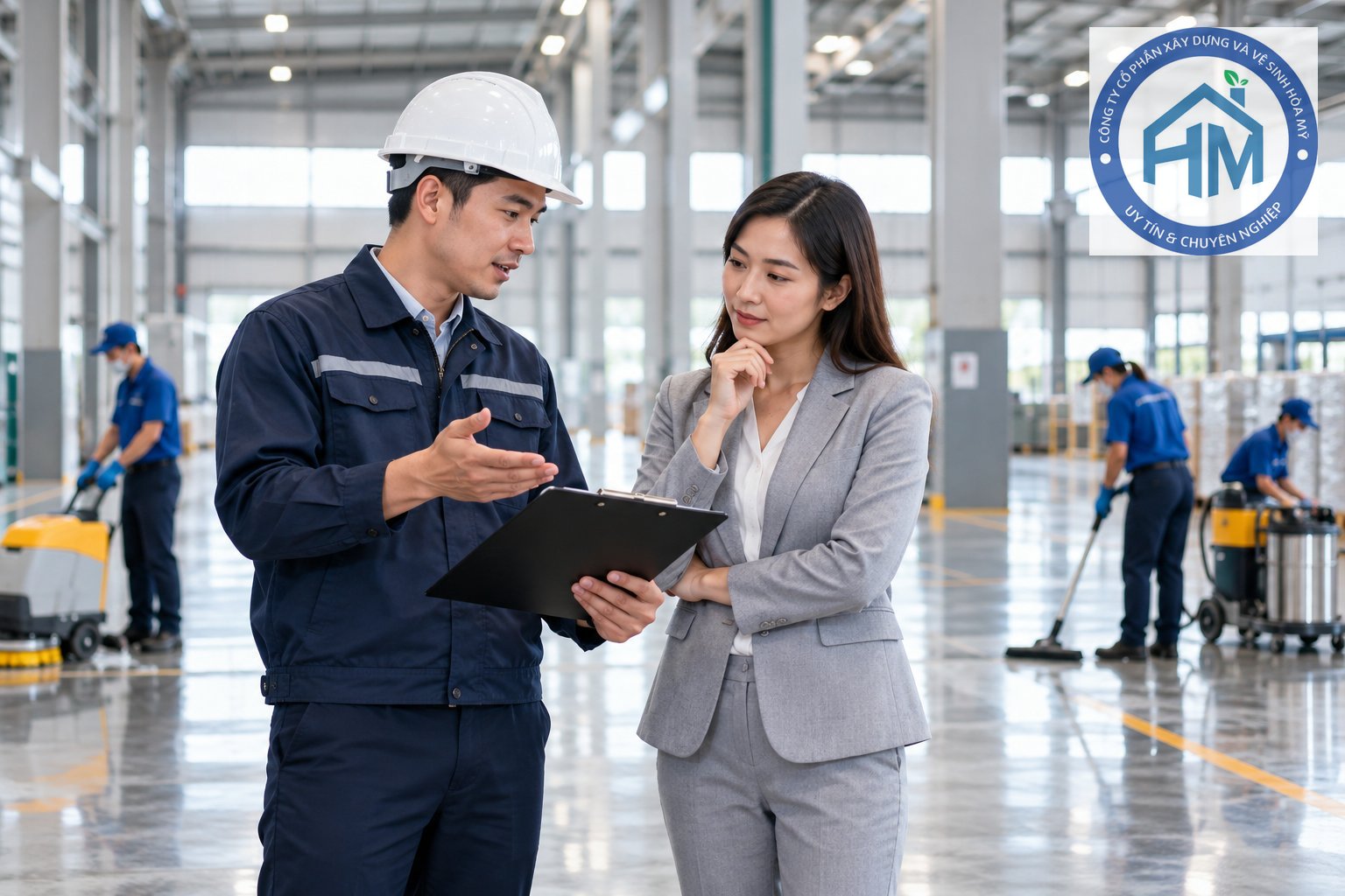 Ảnh minh hoạ: Cách tính giá vệ sinh nhà xưởng theo mét vuông