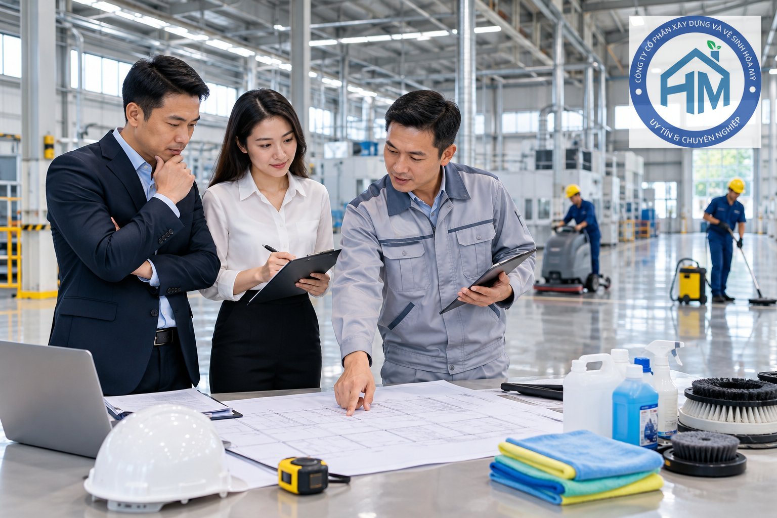 Ảnh minh hoạ: So sánh báo giá dịch vụ vệ sinh nhà xưởng đúng cách