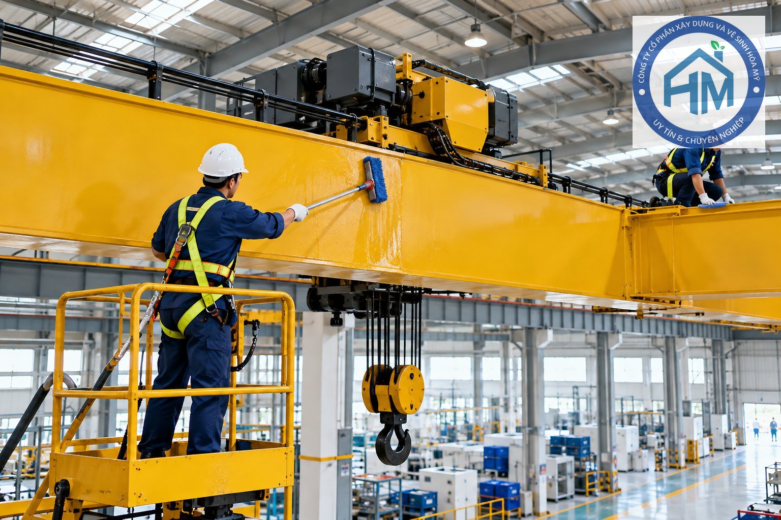 Ảnh minh hoạ: Vệ sinh cầu trục nhà xưởng: phạm vi và an toàn