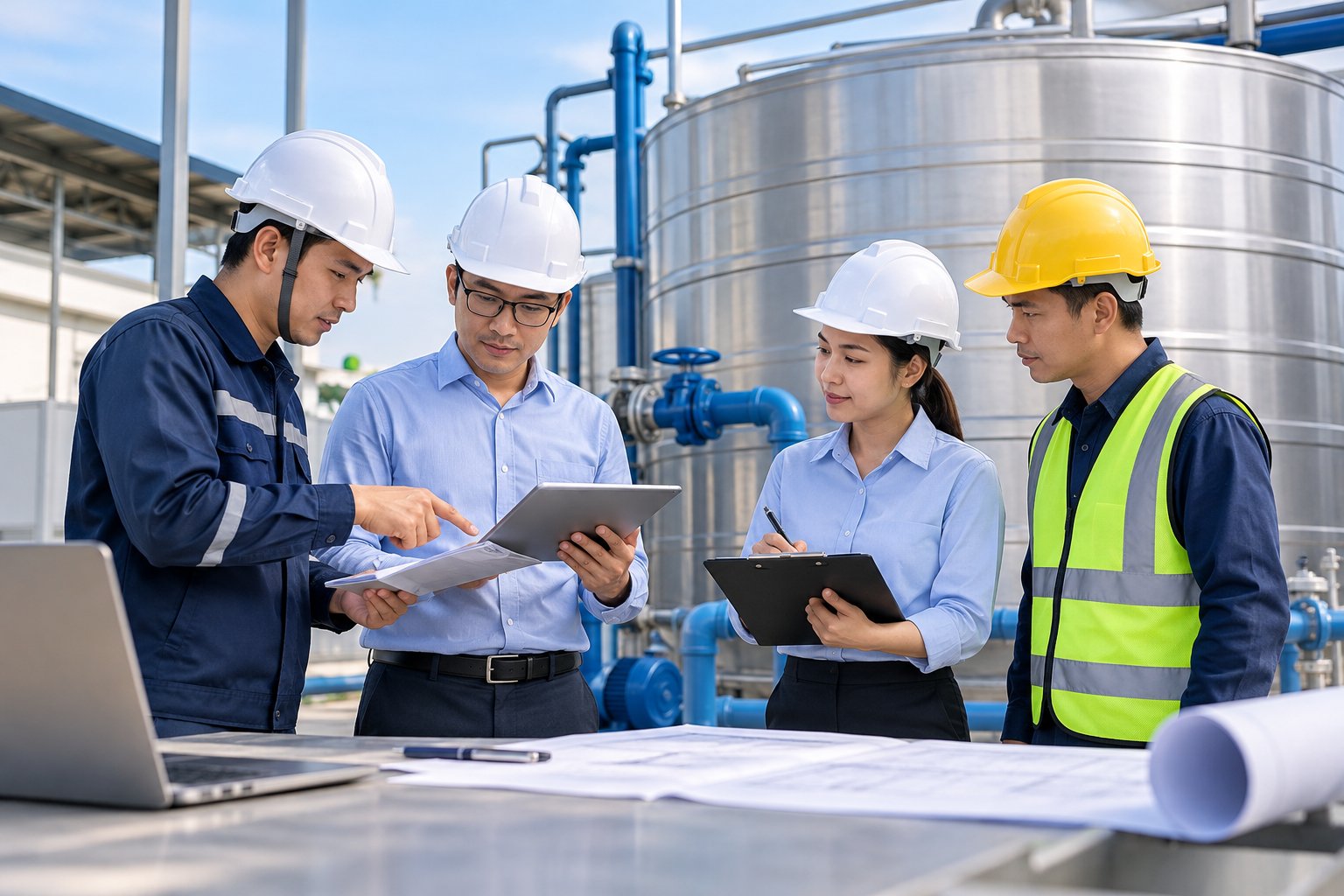 Ảnh minh hoạ: Thời điểm thau rửa bể nước nhà máy: cách chọn lịch