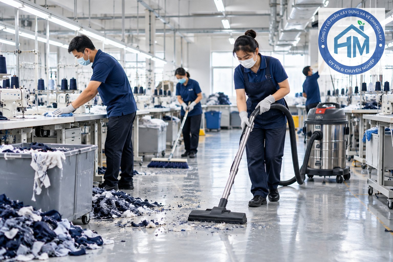 Ảnh minh hoạ: Vệ sinh xơ vải nhà xưởng may: Cách nhận diện và làm sạch