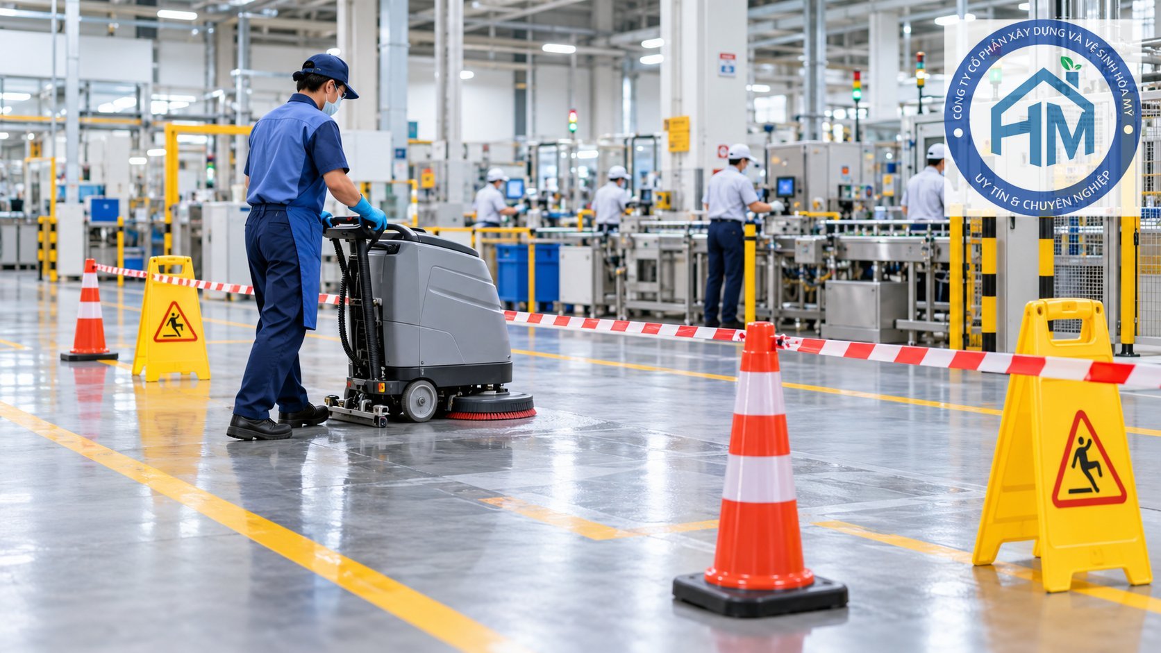 Ảnh minh hoạ: Cách phân vùng vệ sinh nhà xưởng đang sản xuất