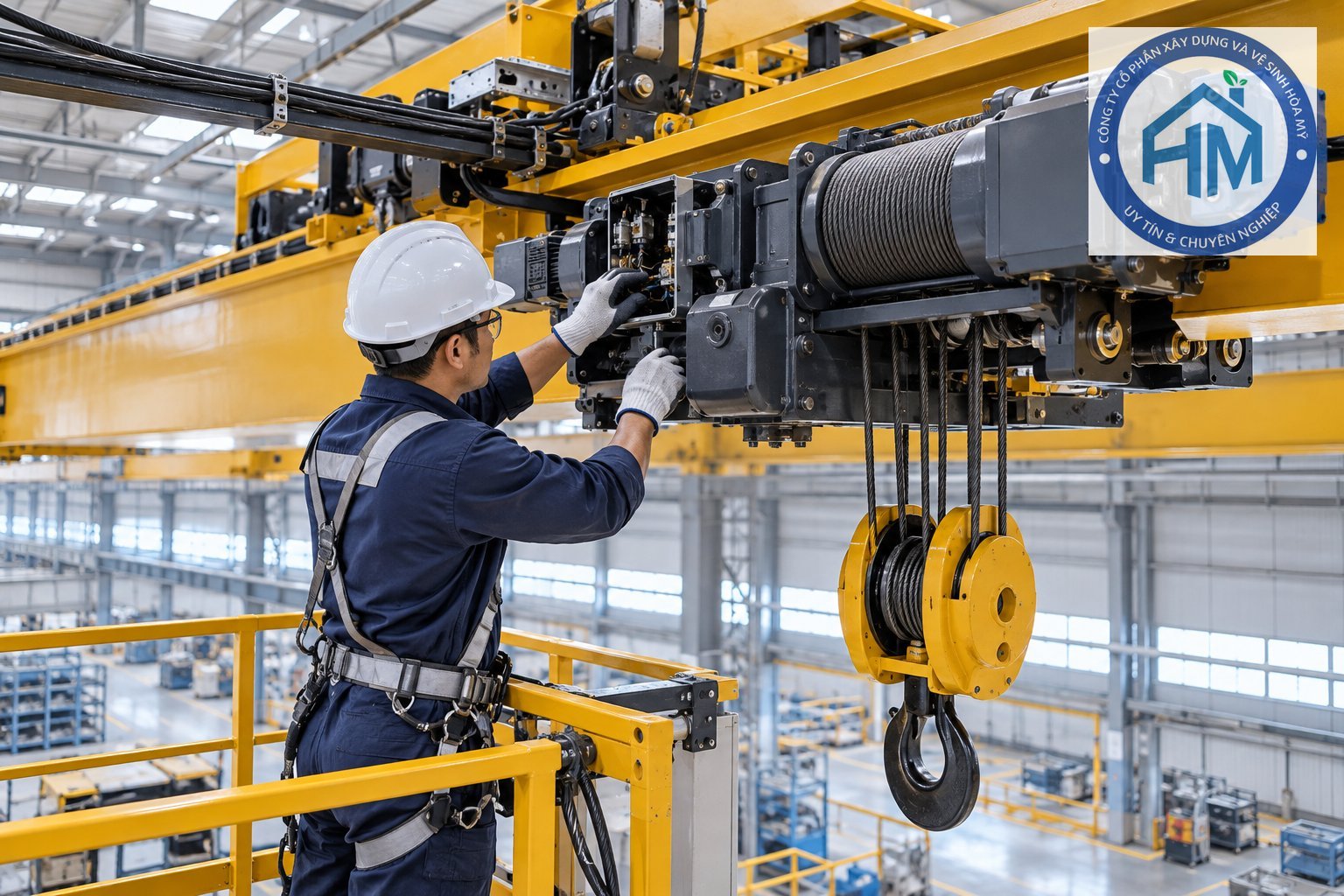 Ảnh minh hoạ: Vệ sinh cầu trục nhà xưởng: phạm vi và an toàn